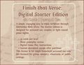 Finish that Verse: Digital Starter Edition